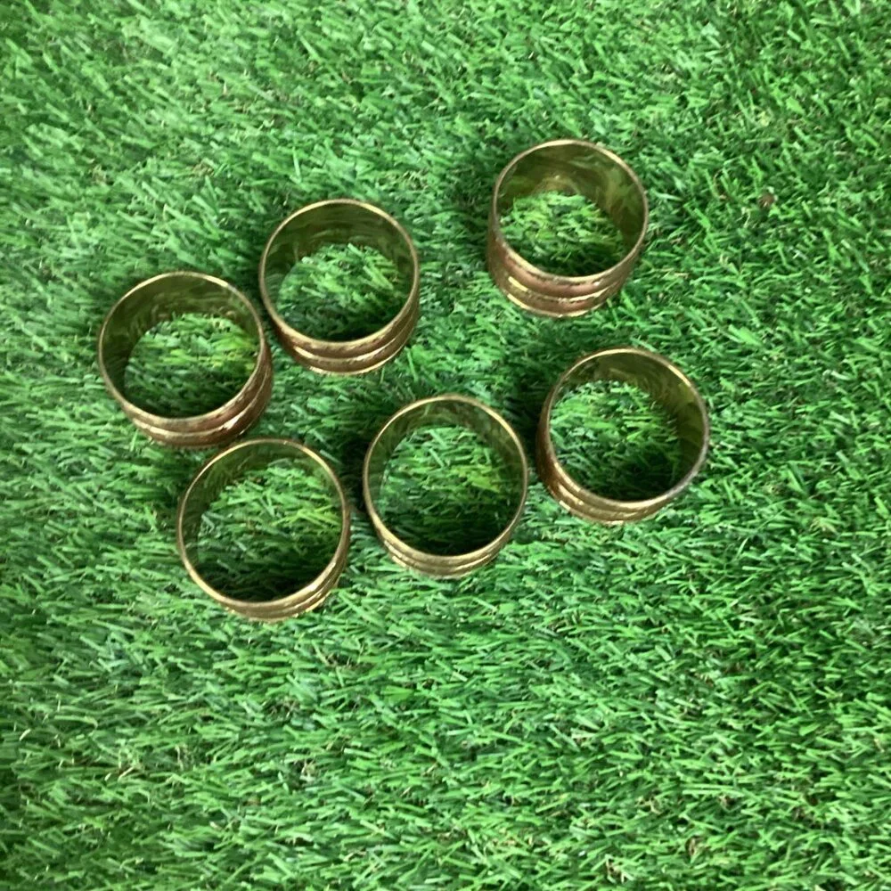 Vintage Copper & Brass Napkin Rings Set of 6